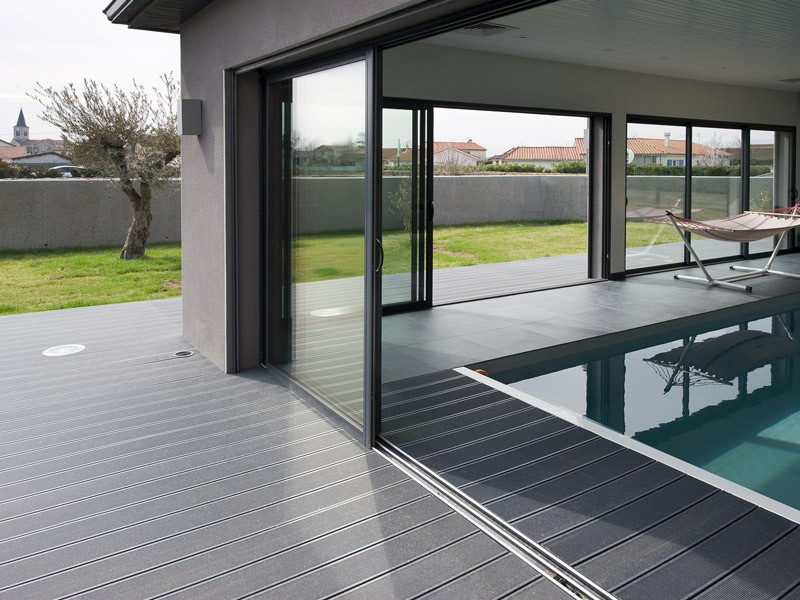 Lame de terrasse en composite UPM ProFi Deck 150 - Gris granité (France)