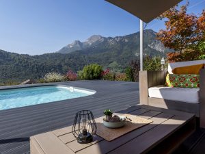 Lame de terrasse en composite UPM ProFi Deck 150 - Gris granité (France)