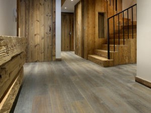 Vermont - Parquet contrecollé en chêne huilé finition rabotée main, sciée et brossée