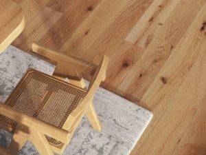 Parquet contrecollé en chêne verni naturel de la gamme Riga - Exemple de réalisation