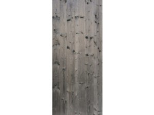 Porte d'intérieur en vieux bois gris lames verticales